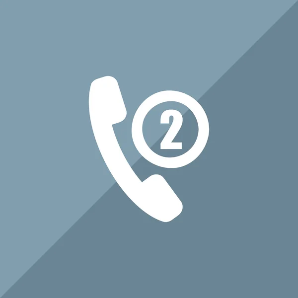 Tubo telefonico con due chiamate mancanti — Vettoriale Stock