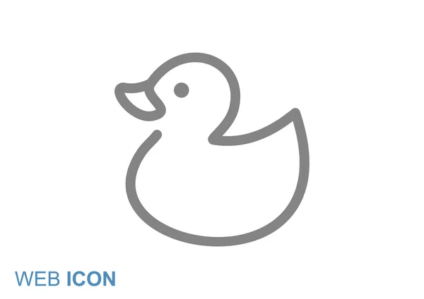 Toy duckling bosquejo icono web — Vector de stock