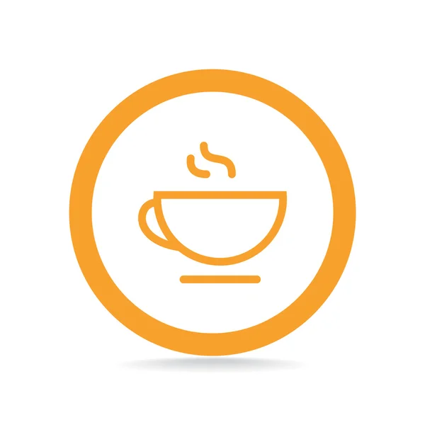 Cup of hot drink web icon — Stock Vector