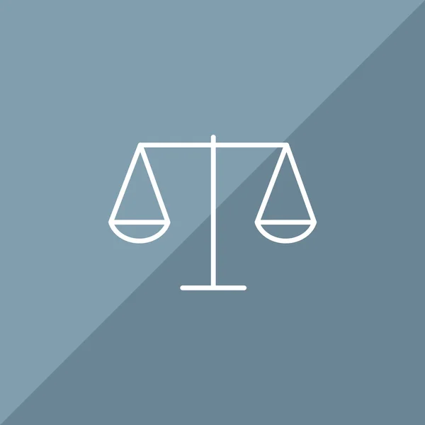 Escalas de justicia icono web simple — Vector de stock