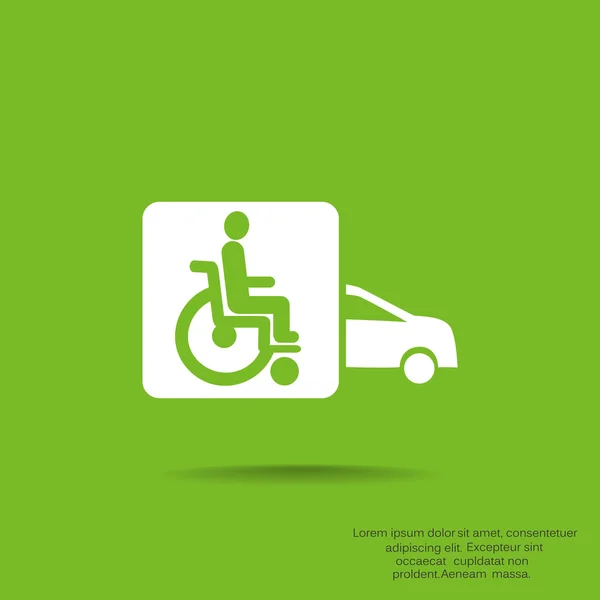 Engelli araç simgesi — Stok Vektör