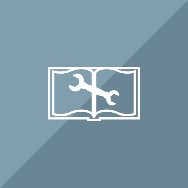 Icono de libro abierto, concepto de instrucción — Archivo Imágenes Vectoriales