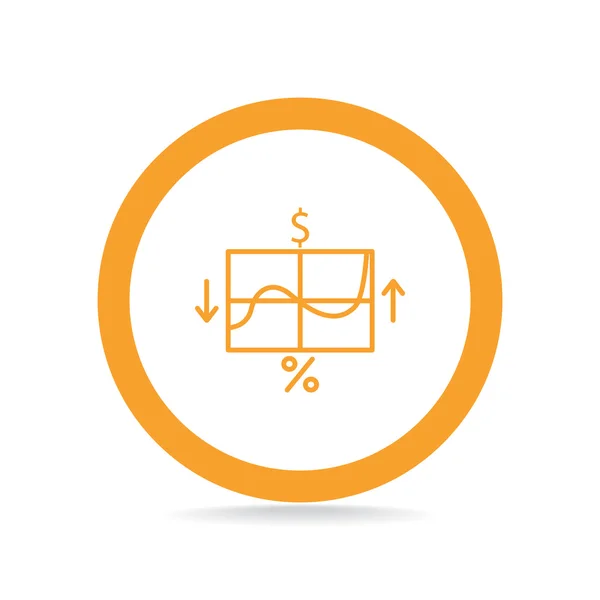 ビジネス グラフ記号アイコン — ストックベクタ