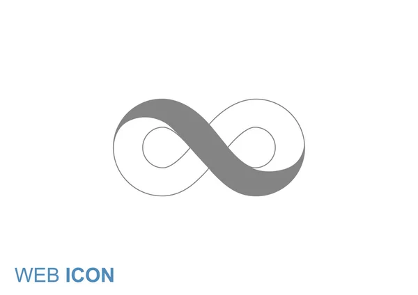 Ikona webové symbolem nekonečna — Stockový vektor