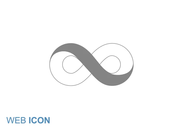 Symbole d'infini icône web — Image vectorielle