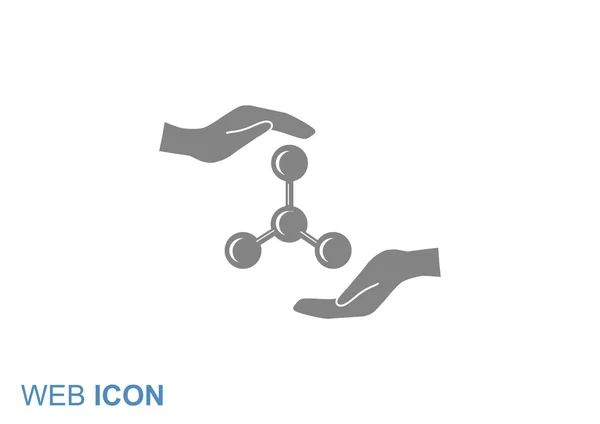 สารประกอบโมเลกุลและไอคอนเว็บมือ — ภาพเวกเตอร์สต็อก