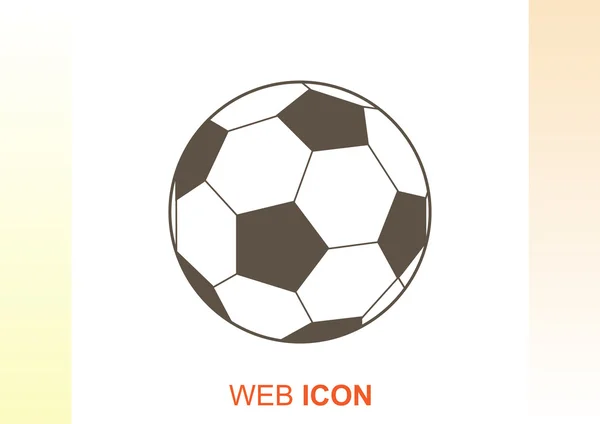 Ilustración web pelota de fútbol — Vector de stock