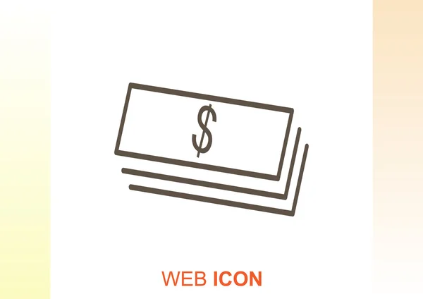 Dolar web simgesi yığını — Stok Vektör