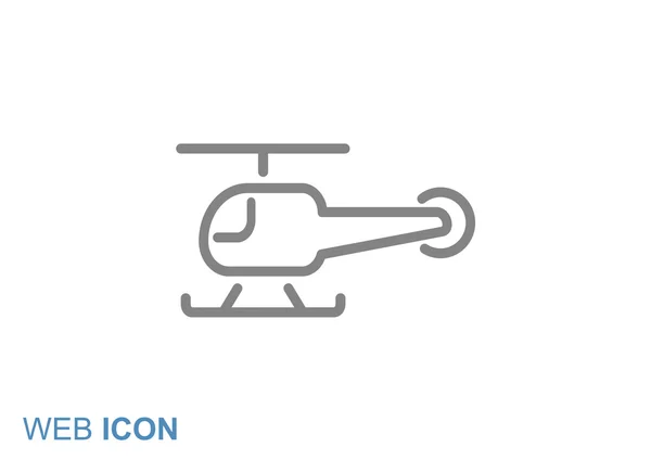 Icône web simple hélicoptère — Image vectorielle