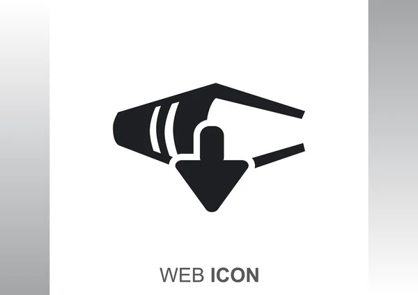 Hämta boken web icon — Stock vektor