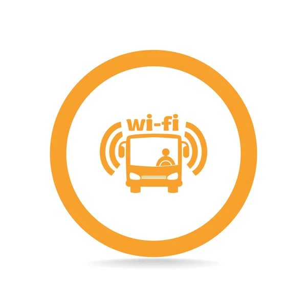 Wi-fi im Busschild — Stockvektor