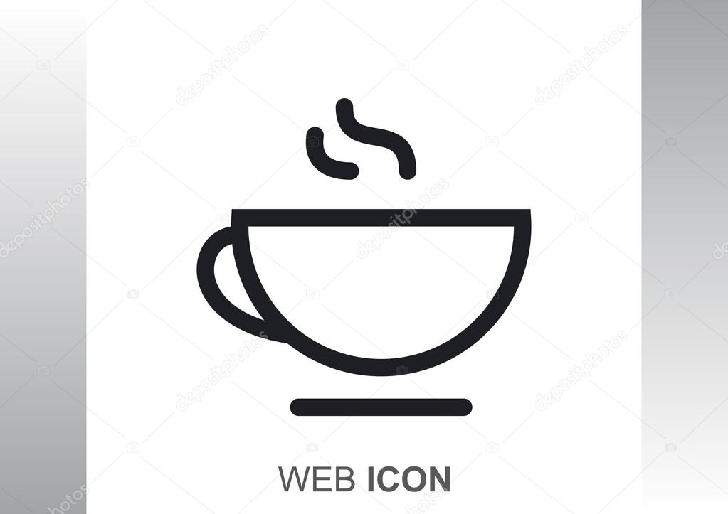 Cup of hot drink web icon