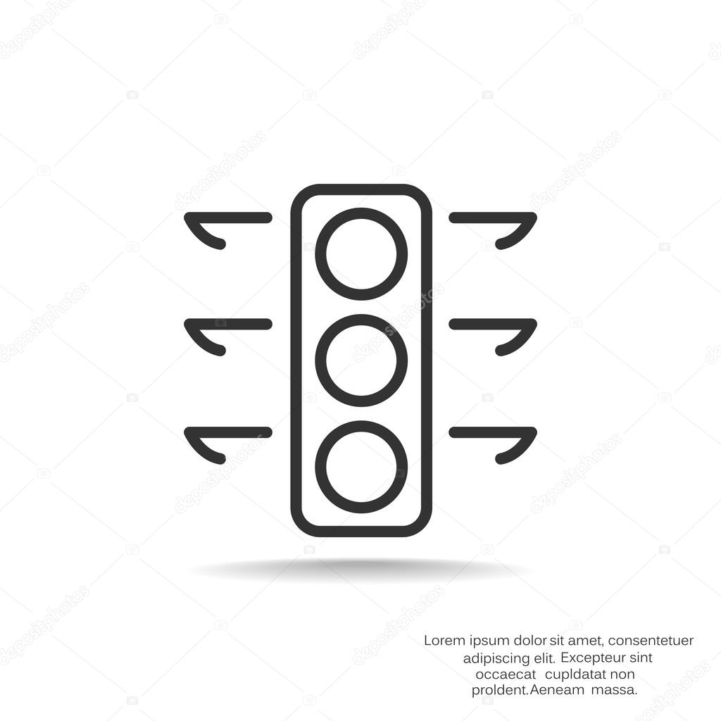 Traffic lights web icon