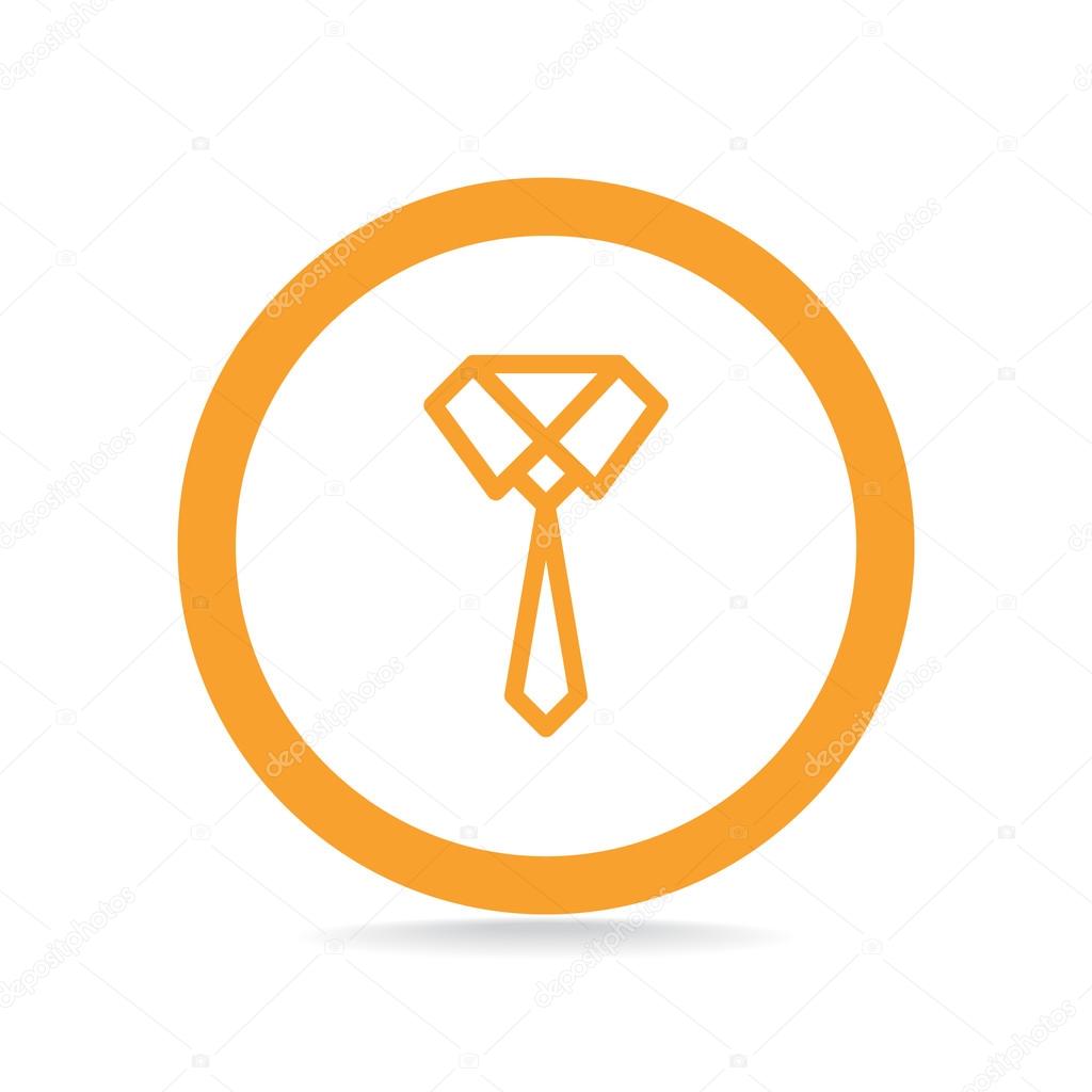 Knotted necktie simple web icon