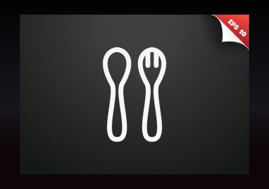 Basit çatal kaşık ve çatal