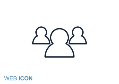 Grup insanlar basit web simgesi