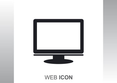 Boş monitör ekran web simgesi