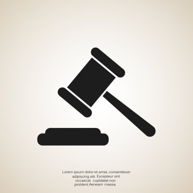 Açık artırma çekiç basit web simgesi