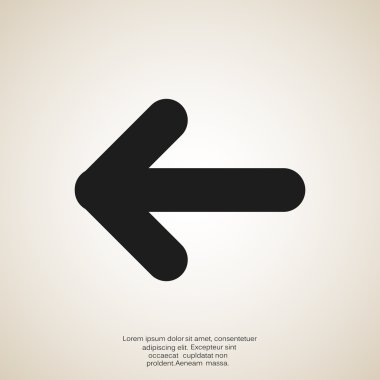 Ok işaret sol simgesi