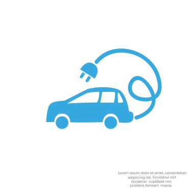 Elektrik araba basit web simgesi