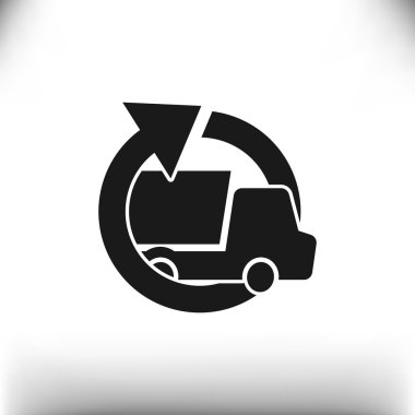 Yuvarlak ok ile basit kamyon