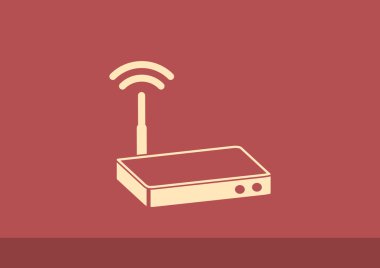 Dalgalar web simgesi ile modem