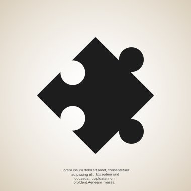 Bulmaca öğesi basit web simgesi