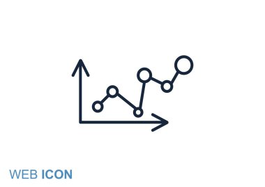 Eğri çizgi grafik simgesini