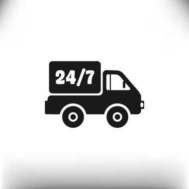 Kesintisiz sembolü ile kamyon