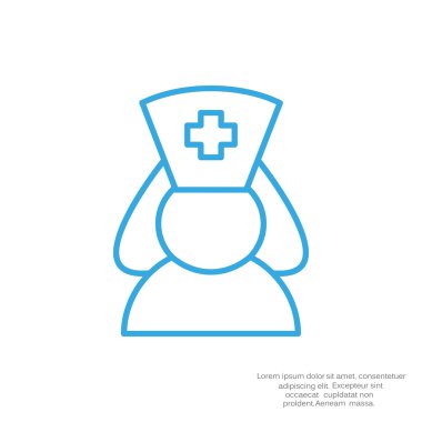 Hemşire siluet web simgesi