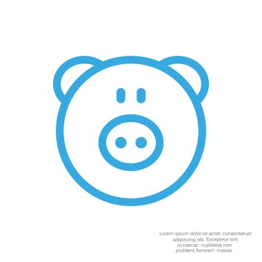 Domuz kafa basit web simgesi