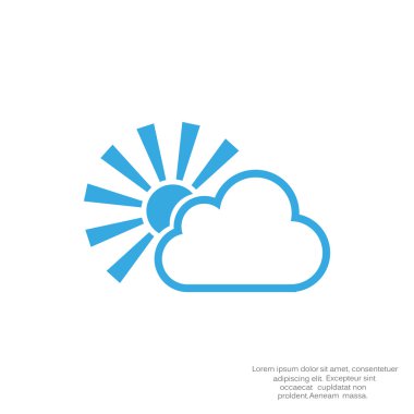 Güneş bulut basit simgesiyle
