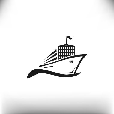 Dalga web simgesi üzerinde gemi