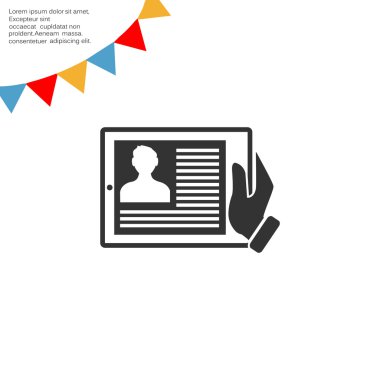 Dijital tablet basit web simgesi