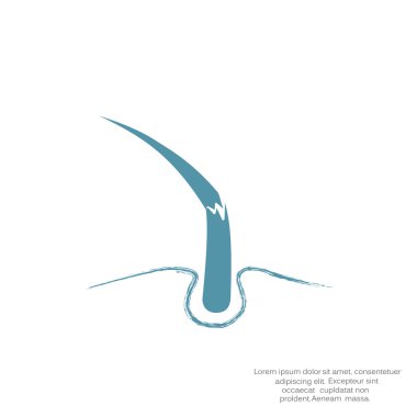 Hasarlı saçın web simgesi