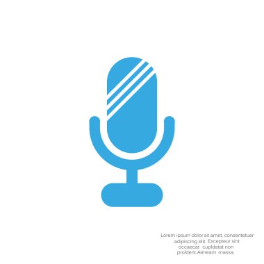 Basit mikrofon web simgesi