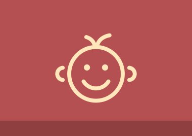 Mutlu bir çocuk yüzü doodle