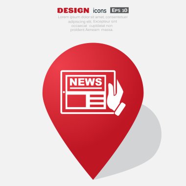 Dijital tablet basit web simgesi