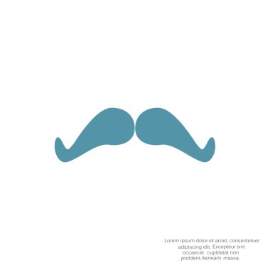 Doodle bıyık basit web simgesi