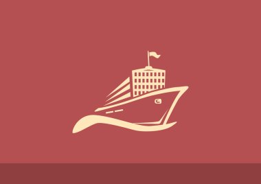 Dalga web simgesi üzerinde gemi