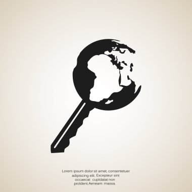 Dünya web simgesi anahtarı