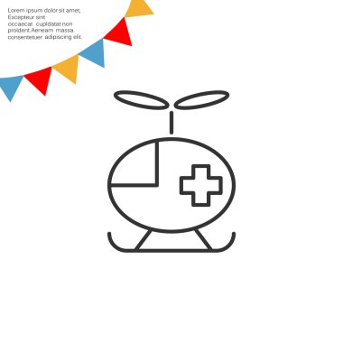 Basit helikopter web simgesi