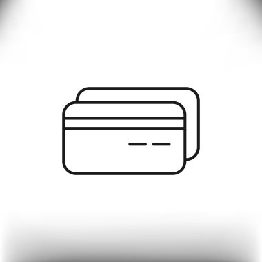 Plastik kart basit web simgesi