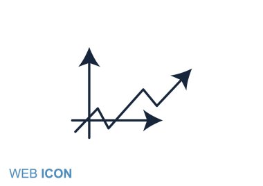 Grafik simgesi üzerinde Eğri ok