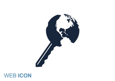 Dünya web simgesi anahtarı