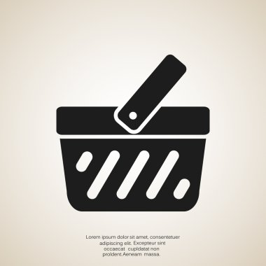 Alışveriş sepeti basit web simgesi