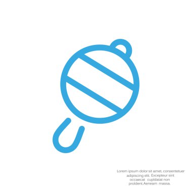 Icône de hochet de bébé simple, contour vector illustration