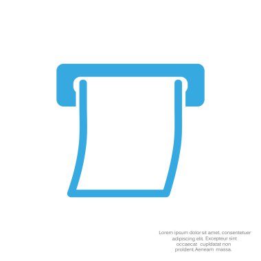 Yarık, basit vektör çizim çıkıyor kağıt onay