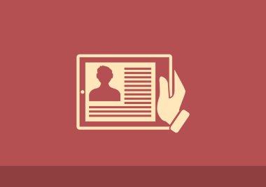 Dijital tablet basit web simgesi