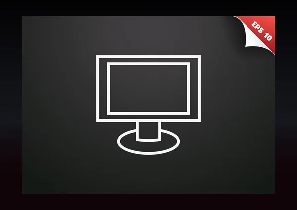 Blank monitor screen web icon — Stock Vector